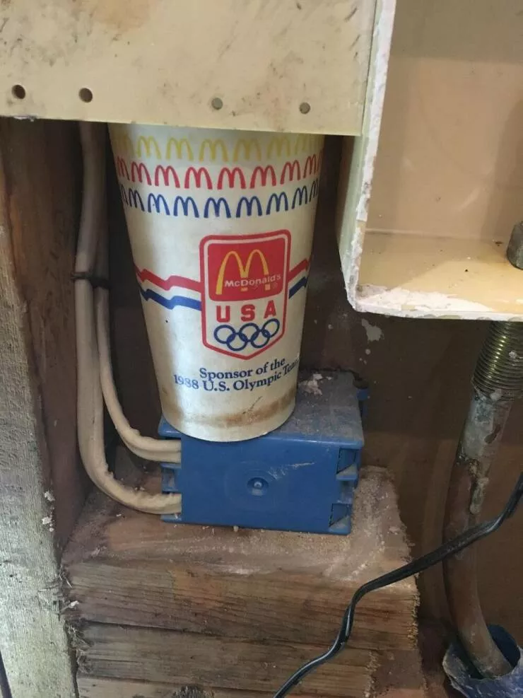 Things that will fascinate you - #33 ;;McDonald's cup found in wall