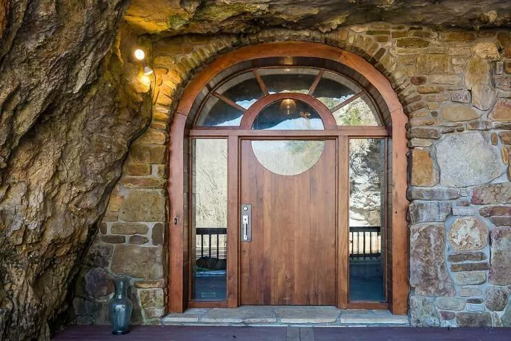 A beautiful house in a cave