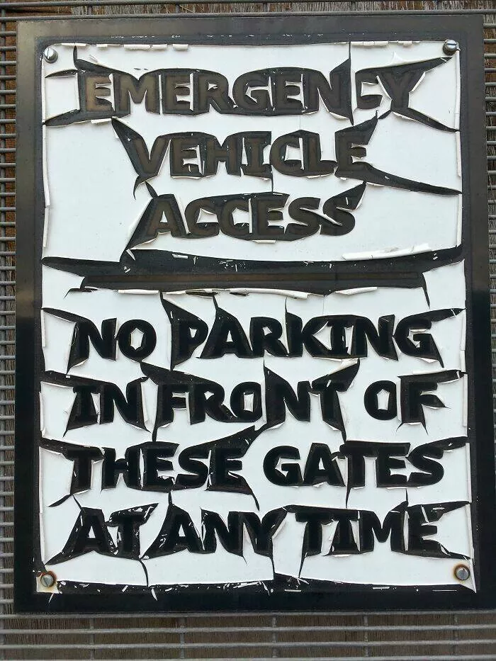 Double take delights moments that require a second glance - #16 The Way The Sun Has Weathered This Sign, It Looks Like It's Heavy Metal Style