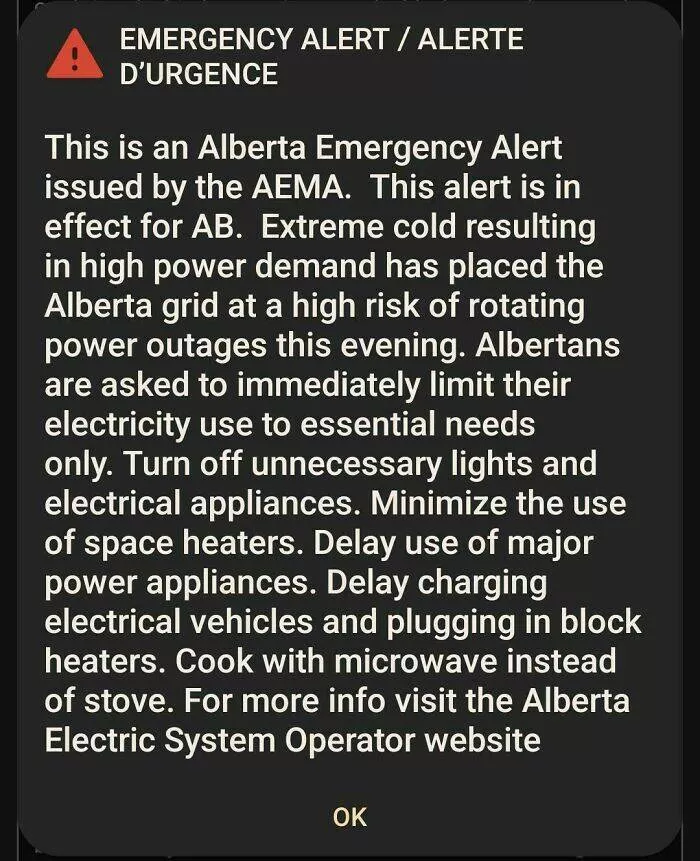 Winter freeze canadians share icy snapshots of winter - #22 Emergency power alert