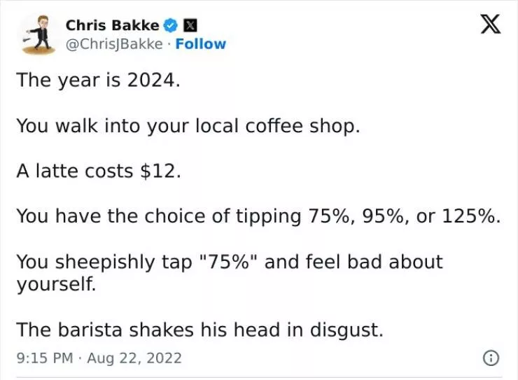 Tipping transformation images advocating an end to gratuity culture - #7 