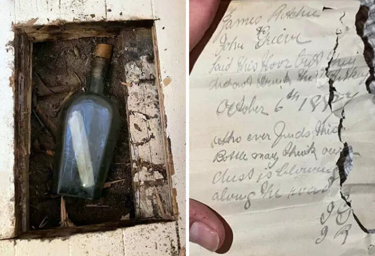 Decouvertes surprenantes a la maison des tresors inattendus qui ont etonne les residents - #13 Une femme d'Édimbourg a trouvé une note vieille de 135 ans cachée sous les planchers de sa maison Decouvertes surprenantes a la maison des tresors inattendus qui ont etonne les residents - #13 Une femme d'Édimbourg a trouvé une note vieille de 135 ans cachée sous les planchers de sa maison