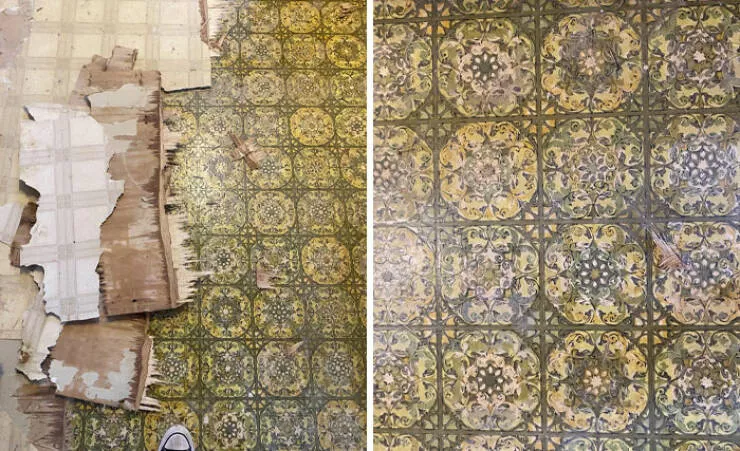 Surprising finds at home unintentional discoveries that stunned residents - #28 My parents tore up their floors and found this beautiful flooring