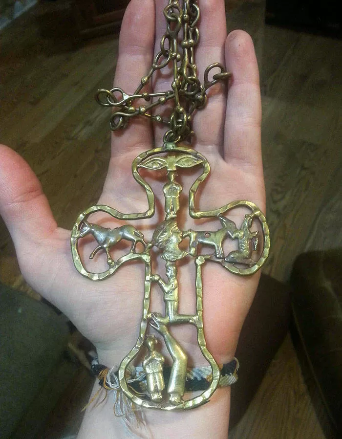 Surprising finds at home unintentional discoveries that stunned residents - #43 My house was built on an old gypsy camp from the 1890s. Last night, I found this wedged between the cinderblocks in my basement