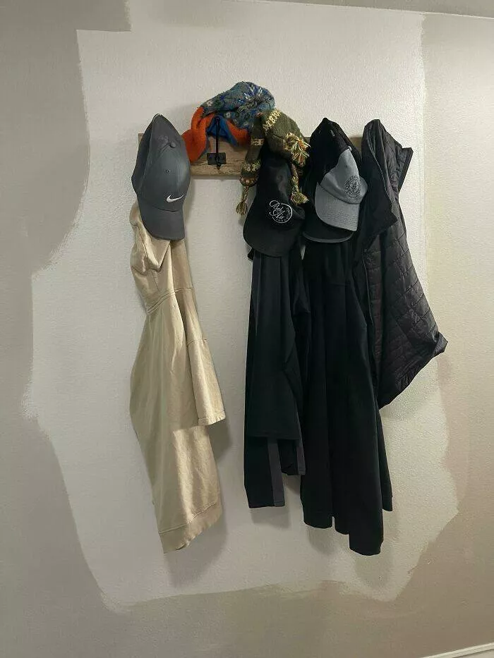 Frustration unleashed partners hilariously incompetent moments go viral - #22 Tore My Rotator Cuff, So My Husband Promised to Finish the Interior Painting on Our Downstairs. He Claims He's Done