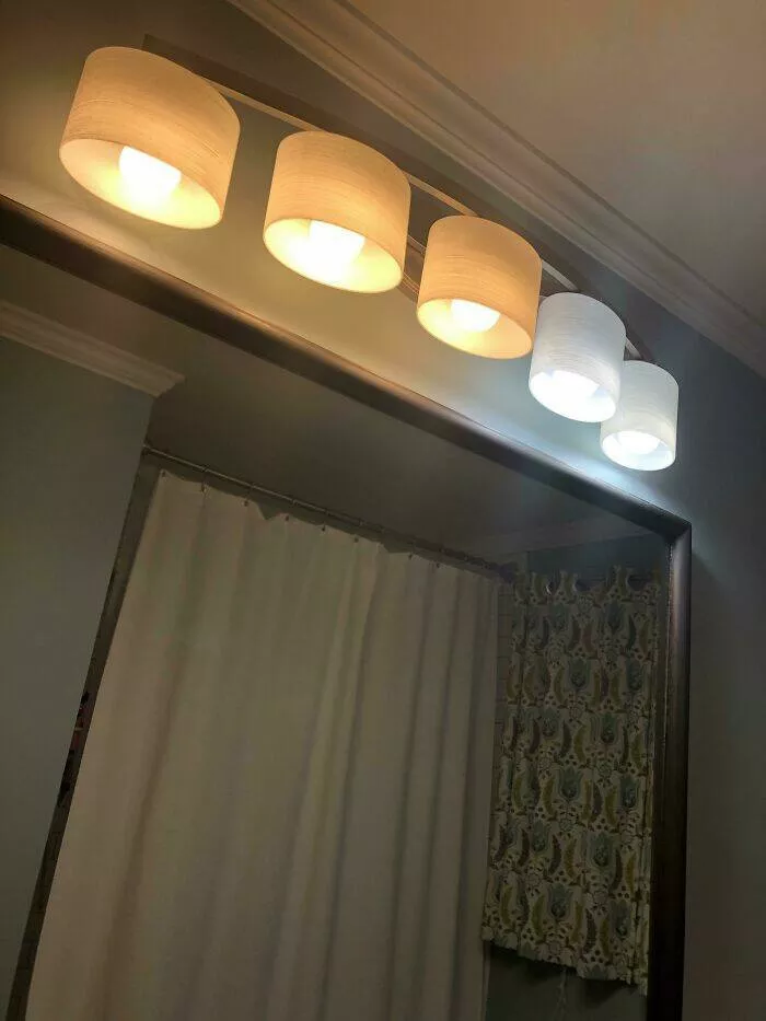 Frustration unleashed partners hilariously incompetent moments go viral - #42 Husband Changed the Bathroom Light Bulbs... I Am Annoyed