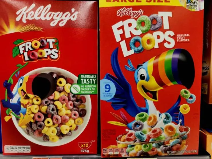 Emerveillements visuels une collection de photos vraiment fascinantes - #25 Différences de couleurs entre les Froot Loops américains et ceux d'autres pays