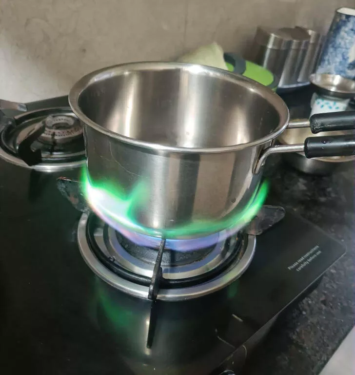 Wonders revealed gaze of discovery - #15 The fire on my stove turned green.