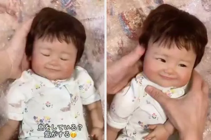 Enigmatic visuals unsettling images for a haunting experience - #24 A lifelike Japanese baby doll. Enigmatic visuals unsettling images for a haunting experience - #24 A lifelike Japanese baby doll.