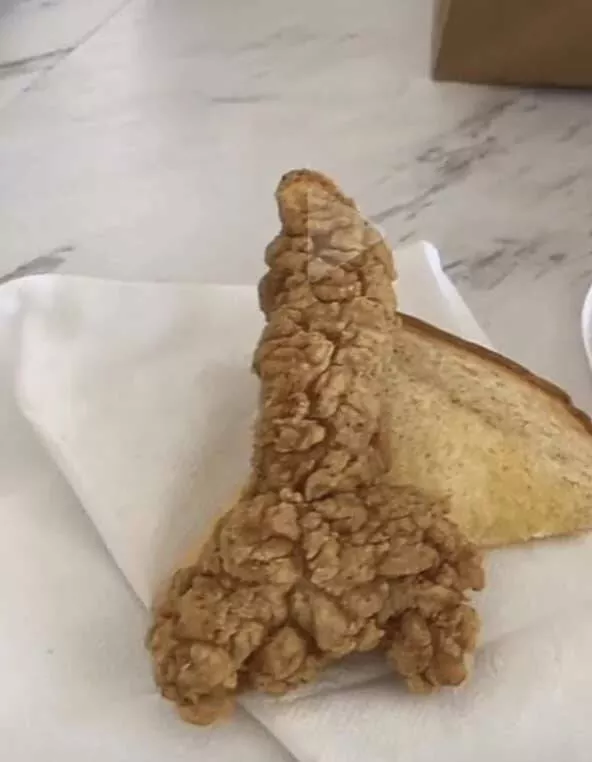 Forbidden indulgences tempting visual delights - #23 Lastly, and just because this one threw me for a bit: It IS a chicken strip, not a pen15. OK BYE.