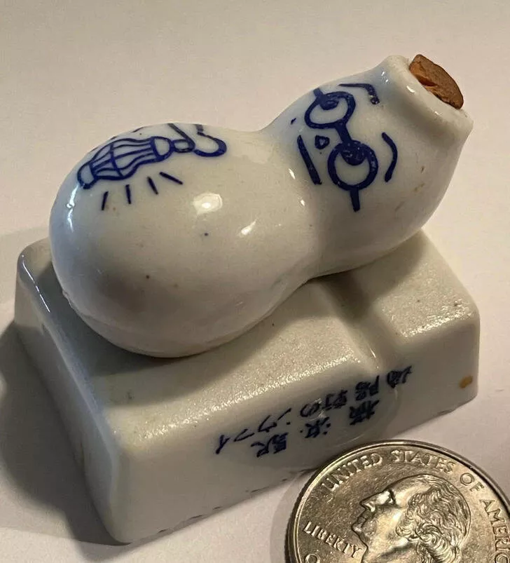 Digital enigma unveiling shocking mystery discoveries that baffled all - #8 What is this small vintage ceramic container with a cork? I believe it's from the 1940s. Digital enigma unveiling shocking mystery discoveries that baffled all - #8 What is this small vintage ceramic container with a cork? I believe it's from the 1940s.