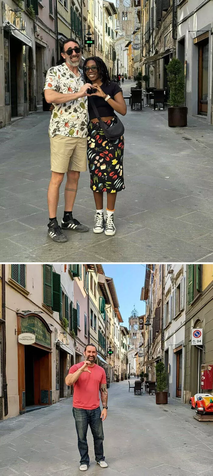 Mind bending perspectives compelling comparison photos to challenge your views - #34 My Brother's Vacation Photo vs. Mine