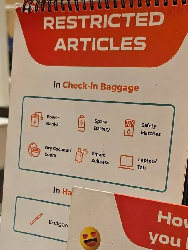 Subtle allure exploring the charm of mildly interesting moments - #18 Indian flights do not allow dry coconut in checked baggage.