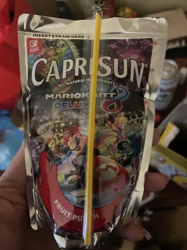 Subtle allure exploring the charm of mildly interesting moments - #23 This Capri-Sun I bought in the store today is advertising a video game released in 2017.