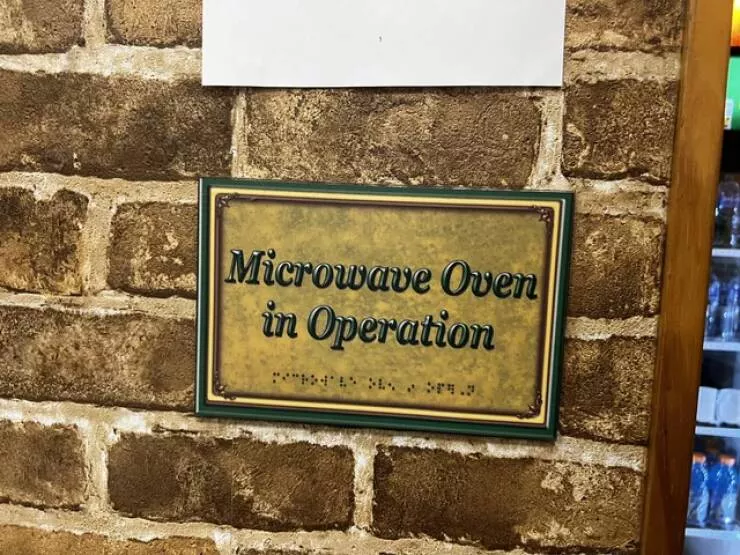Subtle allure exploring the charm of mildly interesting moments - #35 There's a microwave oven warning sign at Subway.