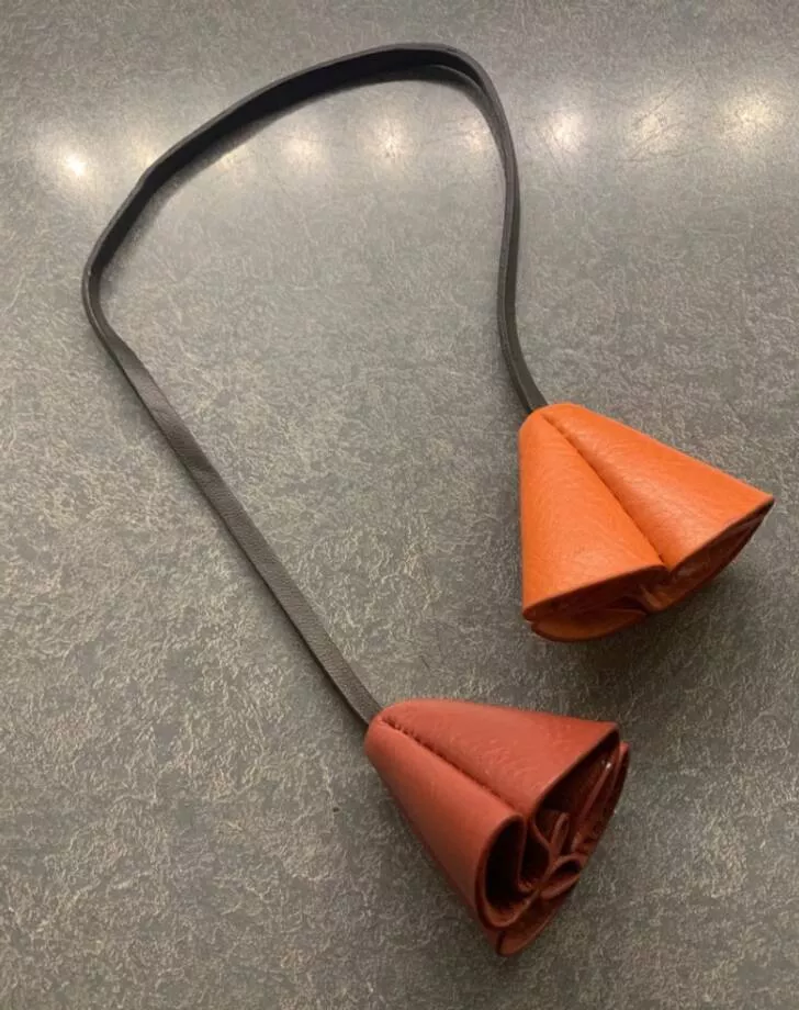 Revealing mysteries unveiling the secrets of enigmatic objects - #23 This thing I found is made of leather and it's about 15 inches in length. Any ideas?