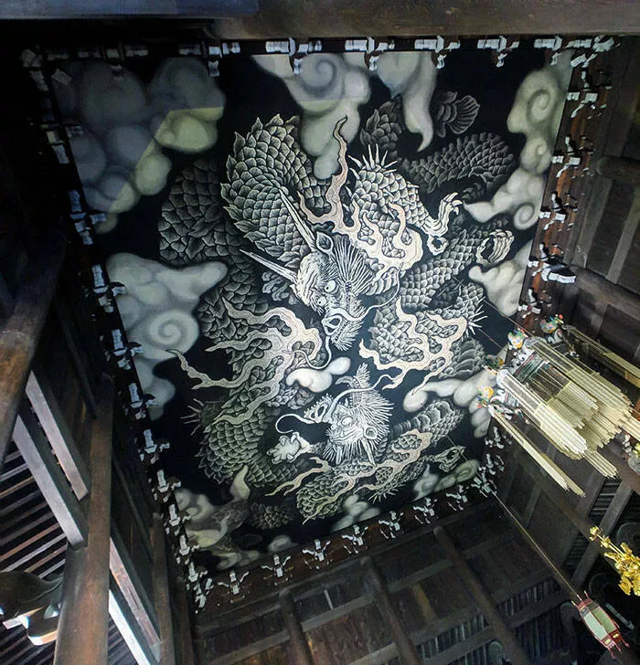 Le japon devoile exploration de lunicite dun pays fascinant - #45 Art du plafond dans un temple à Kyoto
