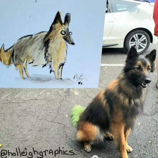 Crafty creations unveiling diy delights that steal the spotlight - #36 Very Elaborate Painting Of This Belgian Tervuren Shepherd (No Im Not Taking Criticism)