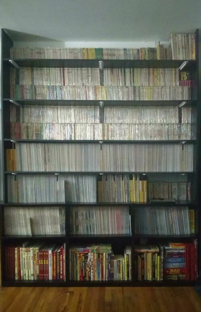 Quirky chronicles the evolution of unexpected obsessions into serious collections - #3 My Mad Magazine collection. I need 17 more for all 1700* U.S. published official Mads. They include all the inserts attached and all variants.