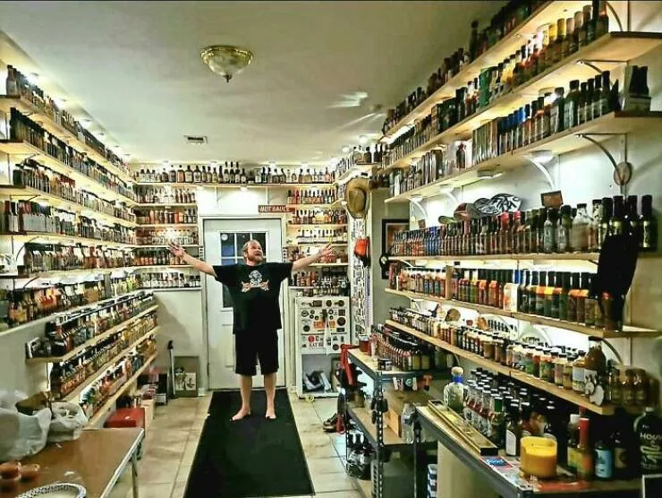 Quirky chronicles the evolution of unexpected obsessions into serious collections - #7 Some of my hot sauce collection.