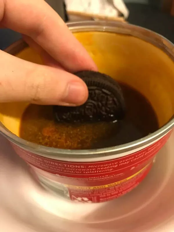 Palate puzzles exploring bizarre food pairings that challenge your taste buds - #17 Soup Oreo, one of the weirdest food combinations of all time.