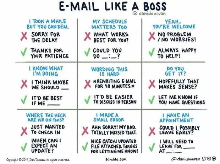 Workplace wisdom cheat sheets and charts approved by bosses - #5 