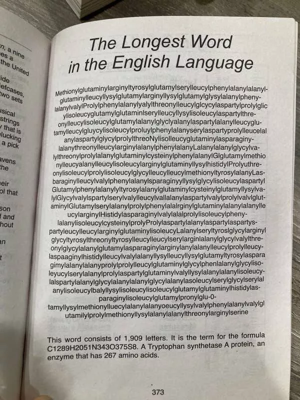 Merveilles visuelles eblouissantes des images vraiment fascinantes - #14 The longest word in the English language is a doozy Merveilles visuelles eblouissantes des images vraiment fascinantes - #14 The longest word in the English language is a doozy