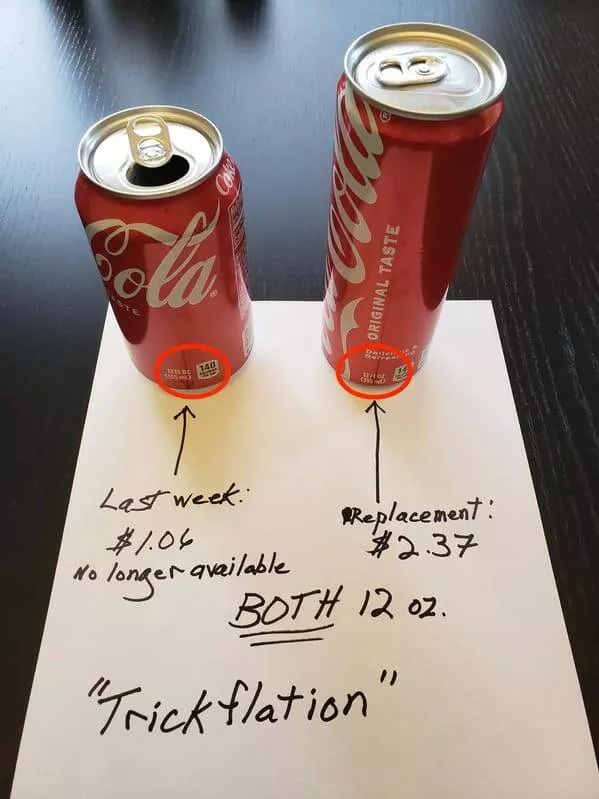 Situation legerement irritante des moments qui chatouillent la frustration - #1 Nous connaissons tous le phénomène de la réduction des tailles. Et si je créais le terme 