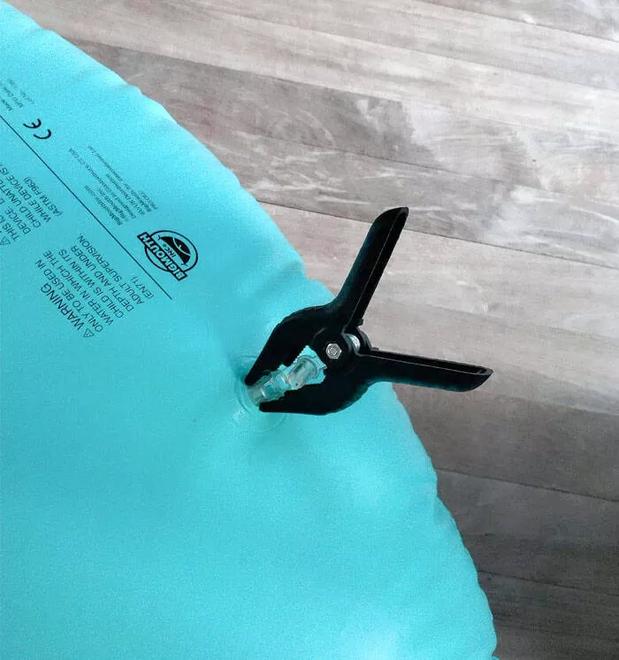 Creative parenting strategies ingenious hacks for todays moms and dads - #14 When deflating pool toys, use a small clamp to pinch the inflation tube perfectly while you lay, lean, or sit on it.
