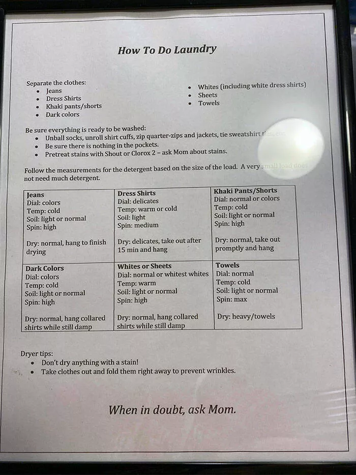 Creative parenting strategies ingenious hacks for todays moms and dads - #31 My Mother Made A Framed Sheet To Help Me Do Laundry More