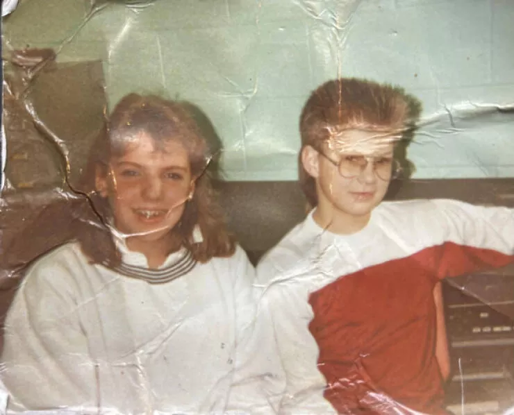 Nostalgic charm exploring the allure of vintage vibes - #17 My wife and I posing for our 8th-grade photo in 1985 – still going strong together Nostalgic charm exploring the allure of vintage vibes - #17 My wife and I posing for our 8th-grade photo in 1985 – still going strong together
