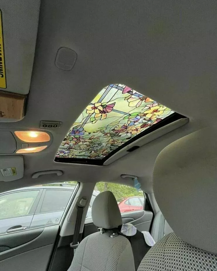 Intriguingly amusing photos a modest dose of entertainment - #48 Stained glass sunroof stickers for cars Intriguingly amusing photos a modest dose of entertainment - #48 Stained glass sunroof stickers for cars