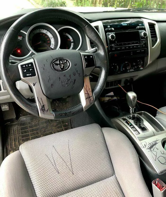 Navigating parenthood through rough patches - #23 My daughter found the Sharpie in my car. RIP resale value