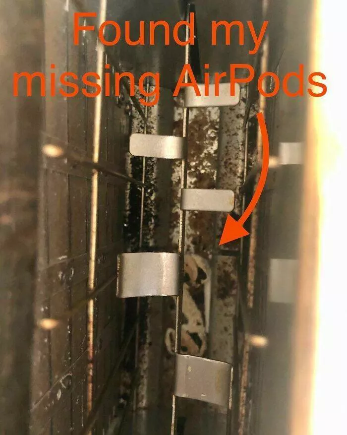 Navigating parenthood through rough patches - #32 Finally found my missing AirPods! It turns out my 4-year-old daughter got ahold of them and put them in the toaster