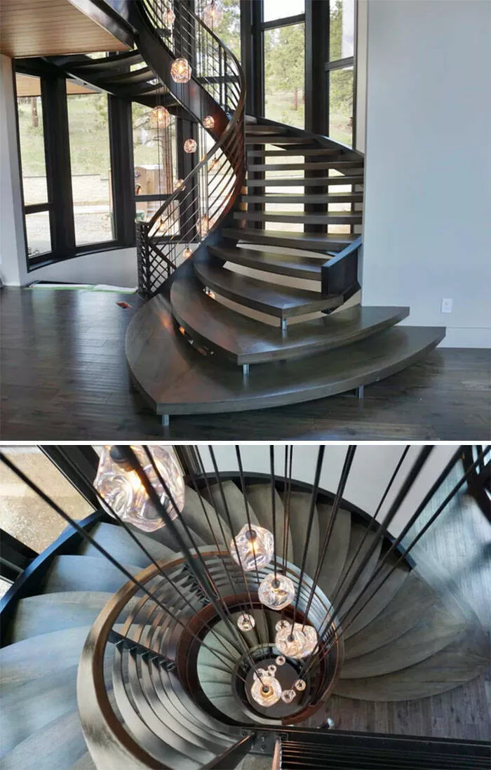 Woodworkers transforming craft into art - #19 Imagine the look on my face when my boss said I'd be the lead carpenter on this stair job, even though I had never made a single tread before. It took a lot of work from many people, and I can't take all the credit, but I sure poured my blood and sweat in