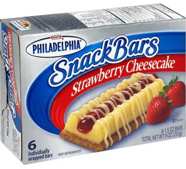 Nostalgic photos a trip down memory lane for ages 32 45 - #17 Philadelphia Cheesecake Snack Bars, the perfect afterschool treat or dessert: