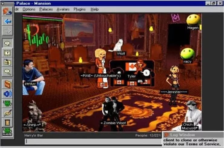 Photos of our astonishing tech journey - #16 The Palace Chat Room from the 90s