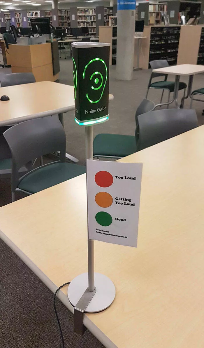 Captivating scenes from school and university life - #13 My School Library Uses Color-Changing Noise-Level Guides