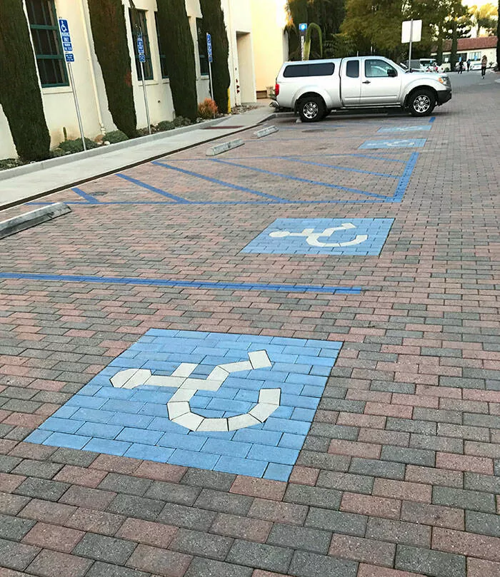 Captivating scenes from school and university life - #15 My School Used Colored Bricks to Make a Handicap Logo Instead of Painting It