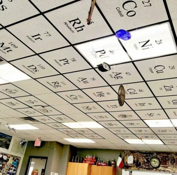 Captivating scenes from school and university life - #16 My Chemistry Teacher Turned the Classroom Ceiling into the Periodic Table