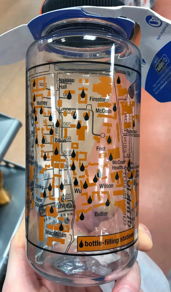 Captivating scenes from school and university life - #19 This Water Bottle Has a Map of All the Water-Filling Stations Around Campus