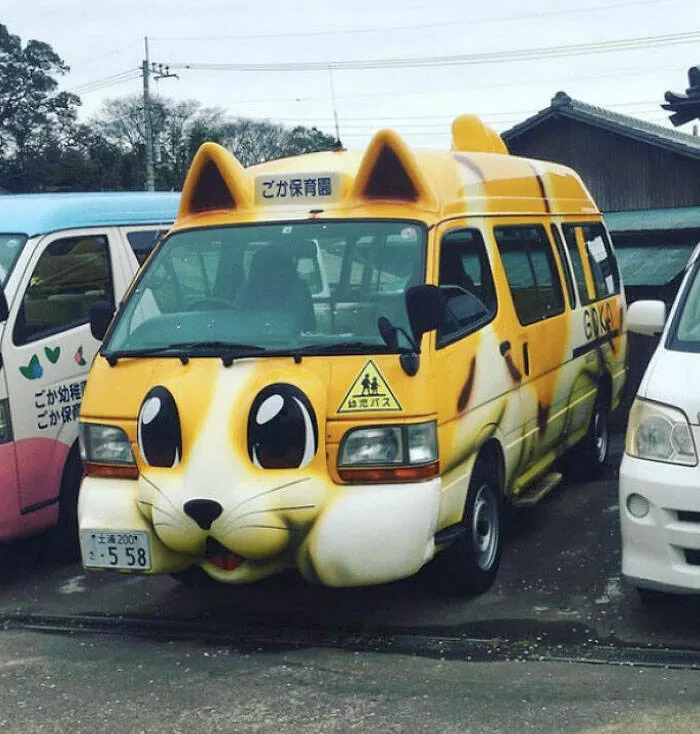Captivating scenes from school and university life - #21 This Cat Bus Transports Japanese Preschoolers