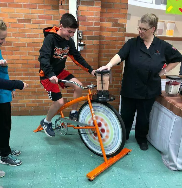 Captivating scenes from school and university life - #6 They Had a Bike at My School for Making Smoothies to Hand Out at Lunch