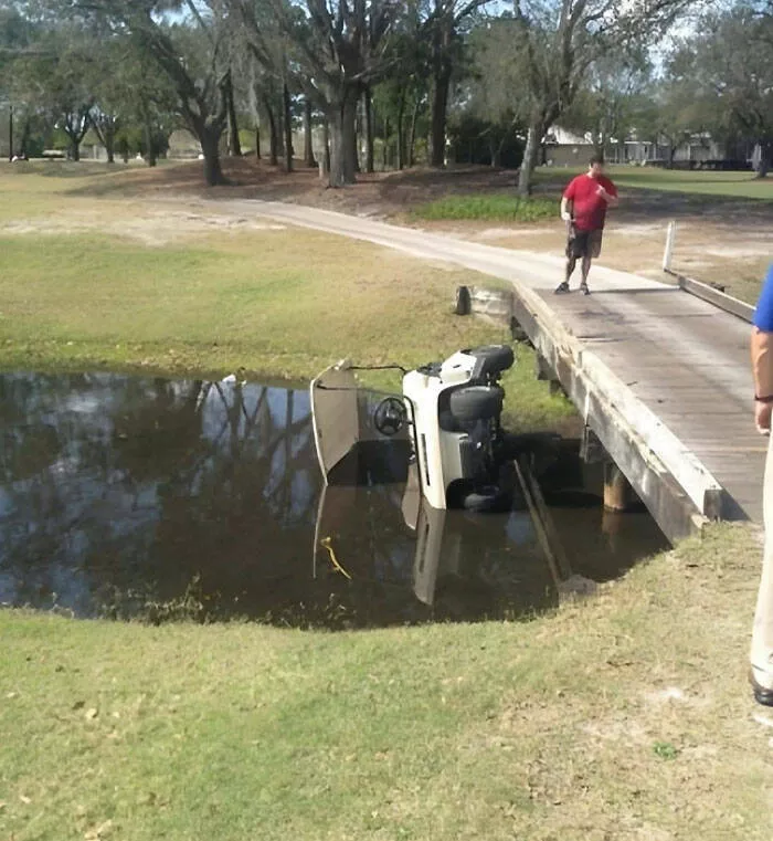 Laugh out loud wife fails hilarious moments captured - #10 My wife thought it would be nice to drive the cart while I played golf