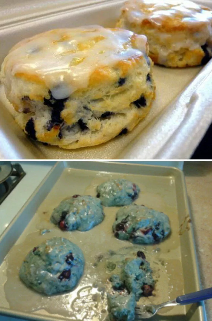 Les echecs hilarants des femmes captures en photos - #40 La tentative de ma femme pour une recette de biscuit de Pinterest