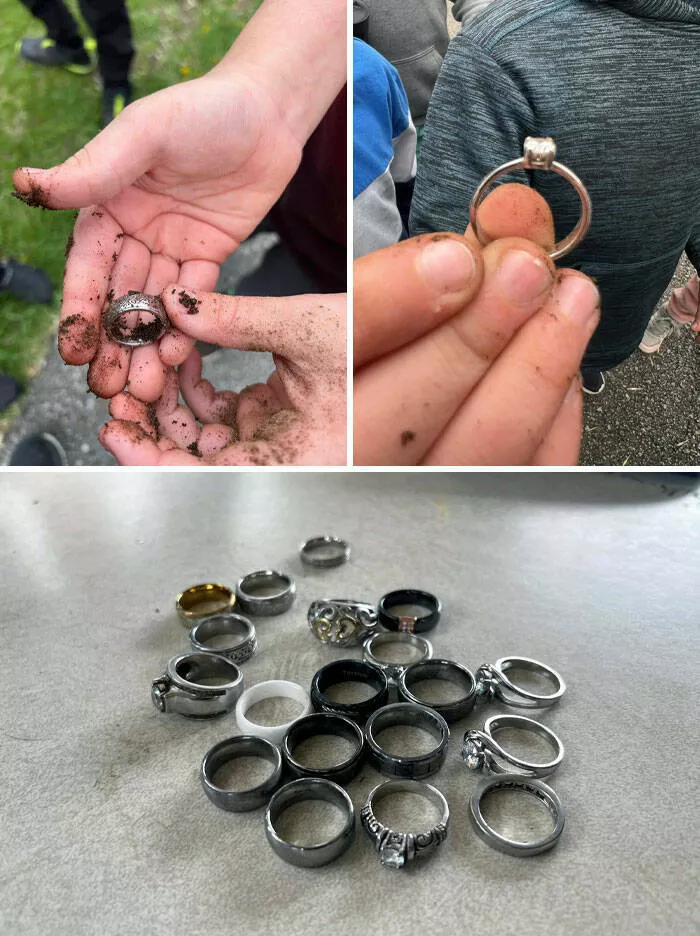 Coup de chance photos inoubliables de moments sereux - #25 Lors de notre excursion au parc d'État local avec ma classe de quatrième année, mes élèves ont découvert un véritable trésor caché