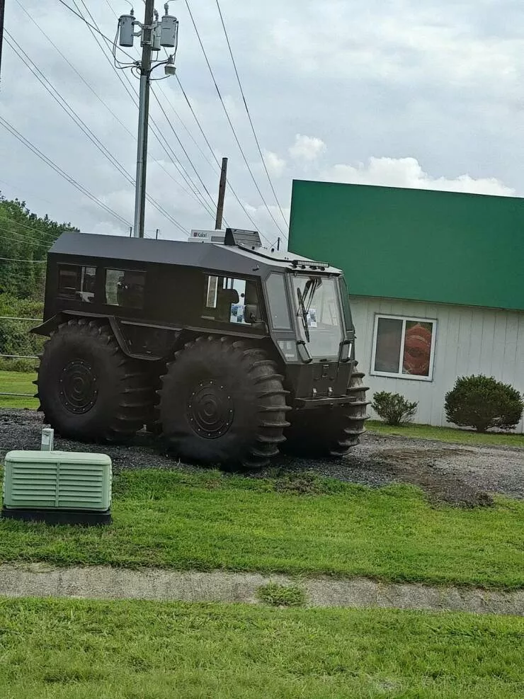 Intriguing photos that captivate your attention - #25 Someone in my town is selling a Sherp all-terrain vehicle