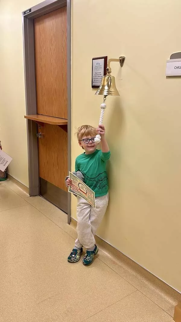 Finding beauty in lifes simple joys - #8 Today, after 841 days of treatments, my son rang the bell. He’s now 100% cancer-free!