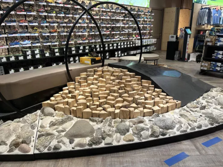 Unusual snapshots that will capture your imagination - #9 Try out hiking shoes on various terrains at this sporting goods store.