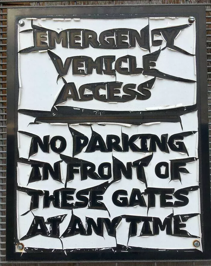 Capturing this summers extreme temperatures - #14 The sun has weathered this sign, giving it a heavy metal style.